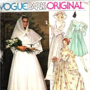 Vintage VOGUE NINA RICCI Wedding Gown Paris Original Pattern #1363 - Size 12 - U